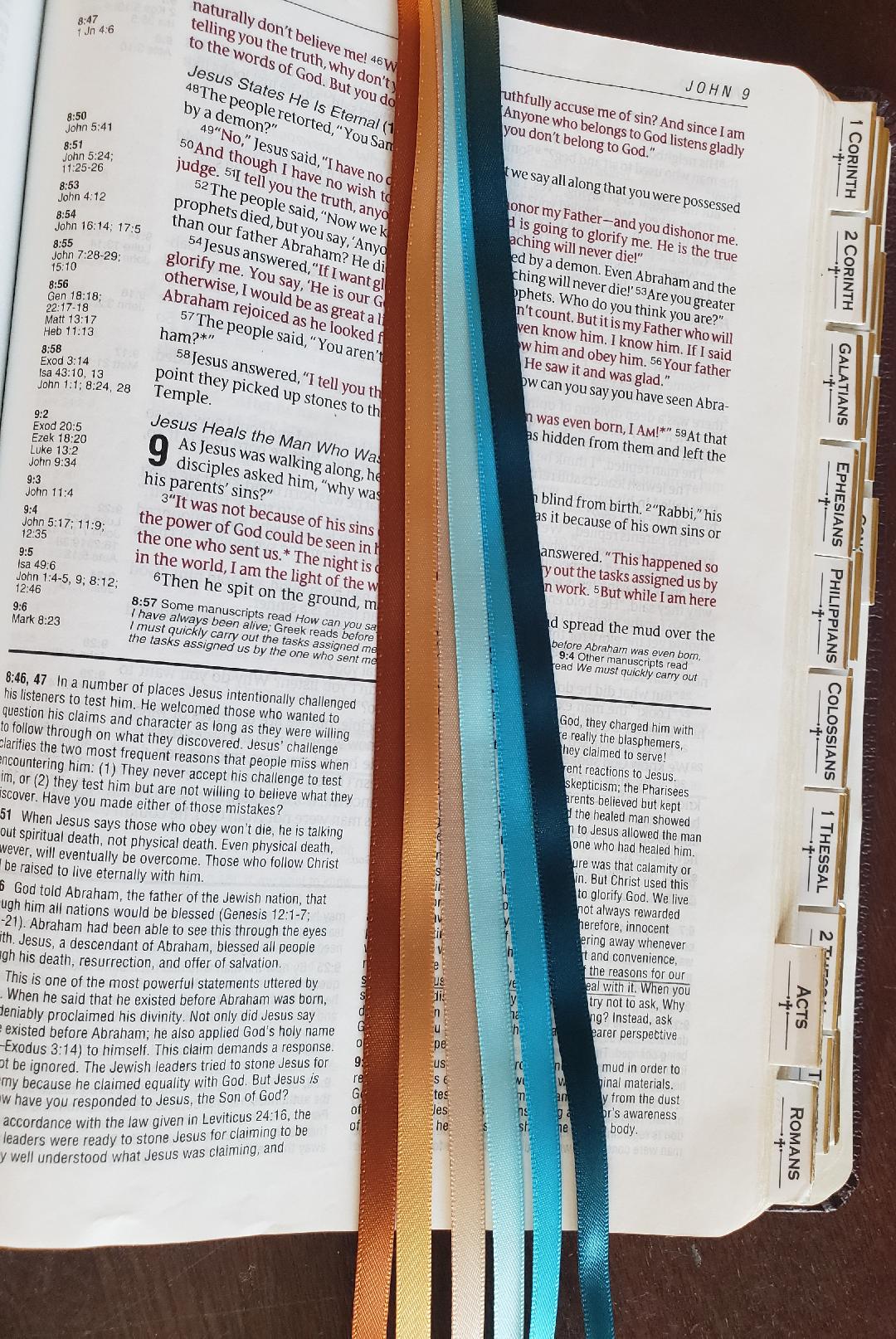 Scripture Verse Ribbon HARVEST Bible Bookmark Ribbons/ Multi Page Book Mark/ Hymnal, Missal ...