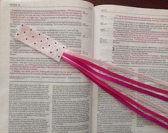 PINKY PROMISE Bible bookmark ribbons/ ribbon book mark/ hymnals, devotionals, journals, study guide/ Christian gift/ Bible accessories
