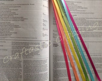 CUSTOM Bible bookmark ribbons/ book marker ribbon/ multi page book mark/ journal, devotional, hymnal/ Bible accessories/ YOU PICK the colors