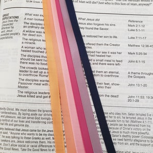 SUNSET Bible Bookmark Ribbons/ Multi Page Book Mark/ Bible Study ...
