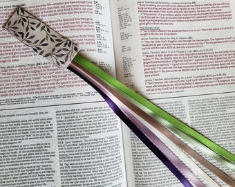 VINEYARD Bible bookmark ribbons/ multi page book mark/ Bible study, hymnal, missal, devotional, journal/ Bible accessories/ Christian gift