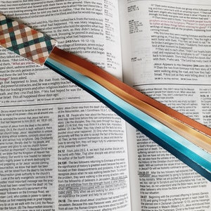 Set Of 3 Handmade Ocean Blue Bookmark Ribbons - For Bibles, Journals, Prayer Books, Multi-Page Marking