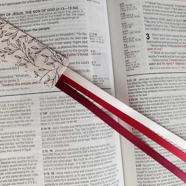WINE Bible bookmark ribbons/ multi page ribbon book mark/ Bible accessories/ hymnal, journal, devotional, planner/ Christian gift/ tassel