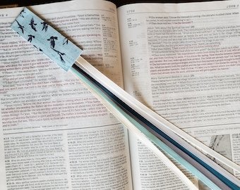 SKY SCAPE Bible bookmark ribbons/ multi page ribbon book mark/ book accessories/ planner, hymnal, journal, devotional, Bible study/ tassel