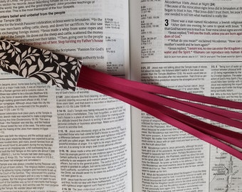 BURGUNDY Ribbon Bible Bookmark: Multi-Page book marker for journals, devotionals, hymnals, study tassel, Christian Gift, Bible accessories