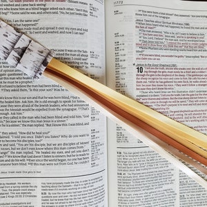 BIRCH Bible bookmark ribbons/ multi ribbon bookmark/ hymnal, devotional, journal, Bible study/ Bible accessories/ Christian gift/ handmade