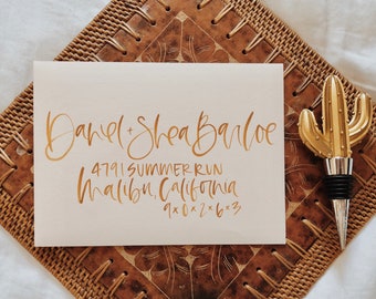 Brush Calligraphy Hand Lettered Envelope Addressing, Hand Lettered Envelopes, Wedding Envelope, Custom Envelope Addressing