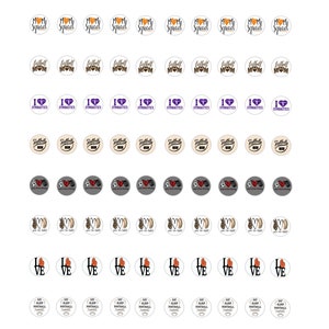 12mm Sports Cabochons (PRINTABLE)