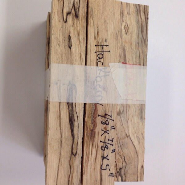 Nine (9) Spalted Hackberry Pen Blanks, Wooden Pen Blanks, Hackberry Pen Blanks, Wood Turning Blanks