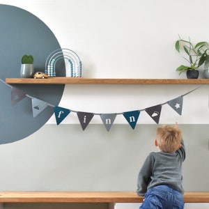 Regalo per neonati - Regalo di maternità - Ghirlanda personalizzata con nome in feltro - Striscione personalizzato con nome per neonati - Baby shower, compleanni e decorazioni per la cameretta dei bambini