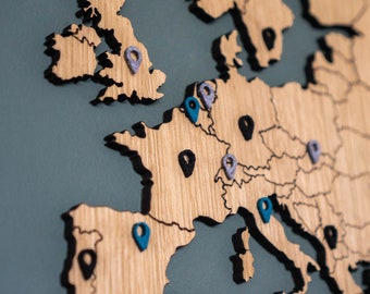 Feutres pour la carte du monde en bois, la carte du monde en épingle, les marqueurs de position, la carte du monde, la carte du voyage, 