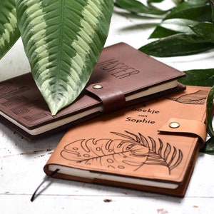 Nachfüllbares Tagebuch aus Leder, Leder notizbuch / Reisetagebuch - Graviert mit Text - Personalisiertes Notizbuch, Taschenheft,Aufgabenheft