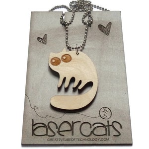 laser cut jewelry Lasercats Fluffy image 2