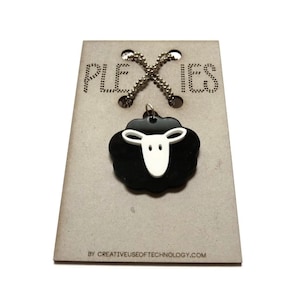 Necklace / pendant acrylic laser cut Black sheep image 1