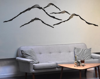 Folded mountains wall panel, Mountain wall decor, 5 piece, Mountain decoration, Nature wall art, Modern decoration