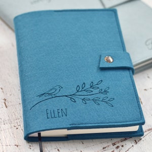 Personalized Refillable Felt Notebook with Custom Engraving - Ideal for Travel Journals, Diaries, Planners, and Notes