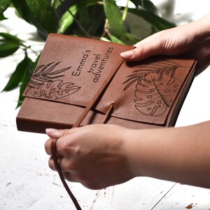 Carnet De Voyage Vintage En Cuir PU - Format 125x186 Mm, Pages Blanches, Reliure à Anneaux, Couleur Rouge
