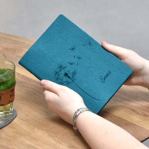 Felt Notebook - Engraved with personal text - Felt Travel Journal, Travelers Diary, Notebook, Field notes, Planner, Book, Field notes
