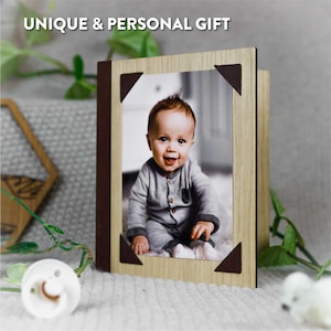 Customized Baby Photo Frame with Engraving Design your Own Keepsake to Treasure Perfect Maternity Gift for New Parents image 3
