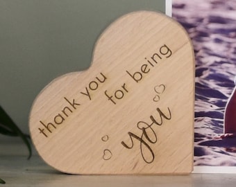 Customizable Wooden Heart Card Holder – Perfect Keepsake for Any Occasion