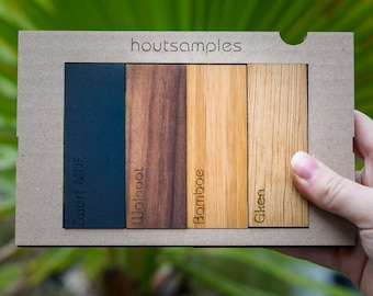 Échantillons de bois pour nos cartes du monde en bois