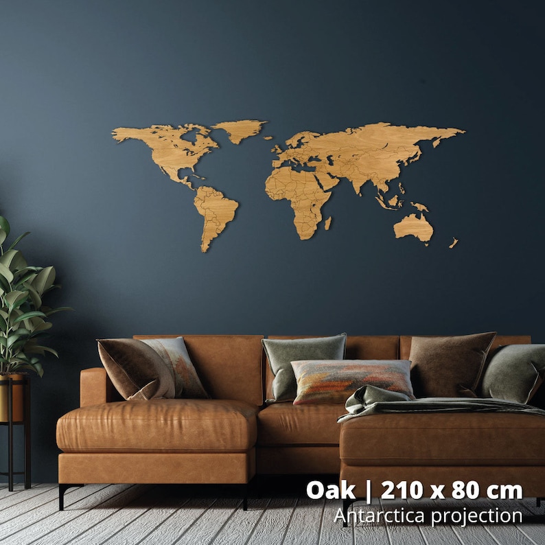 Wood Samples of Our Wooden World Maps Etsy