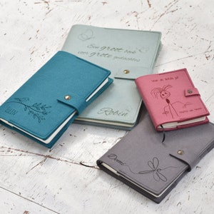 Felt Refillable Journal - Engraved with personal text - Travel Journal, Diary, Notebook, Field notes, Bullet, Happy Planner, Pocket Book