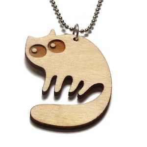 laser cut jewelry Lasercats Fluffy image 1