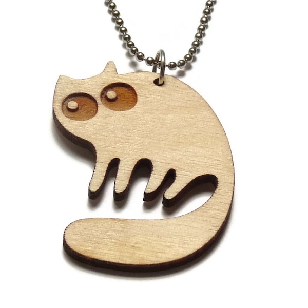 laser cut jewelry - Lasercats - Fluffy