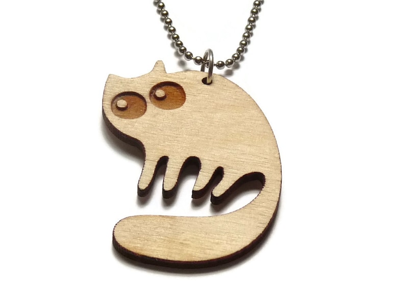 laser cut jewelry Lasercats Fluffy image 1