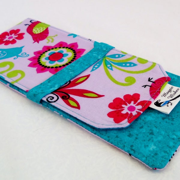 Pretty Birds DPN Knitting Needle Case Sock Needle Holder