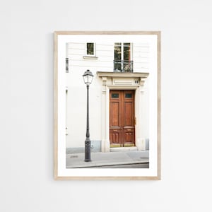 Paris Street Photography Print - Brown Door Photo - French Home Decor - Neutral Paris Art - Paris Door Photography - French Travel Photo