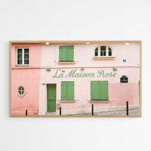 Samsung Frame TV Art - La Maison Rose - Pink Art for Frame TV, Paris Montmartre Photography