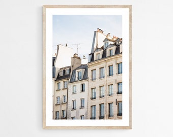 Paris Wall Art, Blue Photography Print, 8x10 Print, French Decor, Neutral Photography, Office Decor, Paris Canvas Art, 24x36 Print