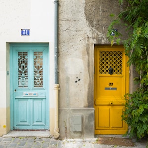 Paris Door Photography Print - Colorful Paris Doors - Paris Wall Art - Travel Photography Print - Francophile Gift - Gallery Wall Art Print