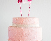 Mini Tassel Cake Topper in Pink