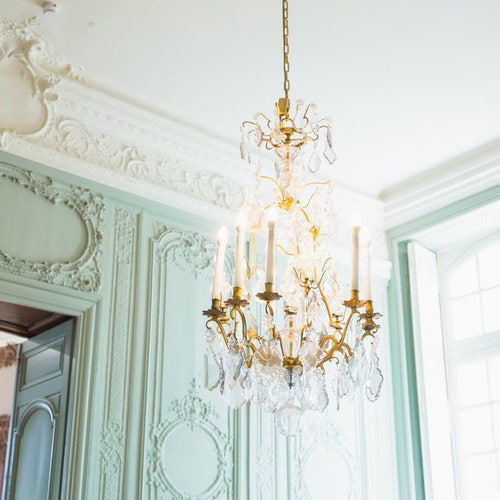 Turquoise Wall Art Paris Photography Print Chandelier at Etsy