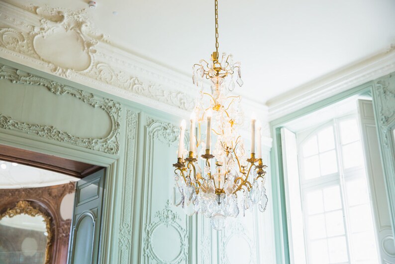 Turquoise Wall Art Paris Photography Print Chandelier at Etsy