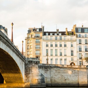 Neutral Paris Photography Print Large Wall Art Parisian Art Print Paris Bedroom Decor Pont de La Tournelle image 2