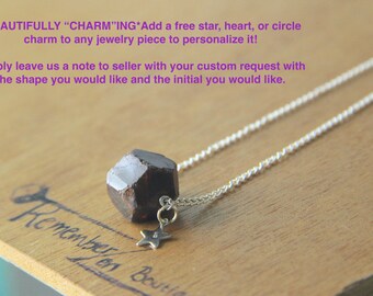 1 January Birthstone necklace Raw GENUINE Crystal Natural RAW Garnet January Birthstone