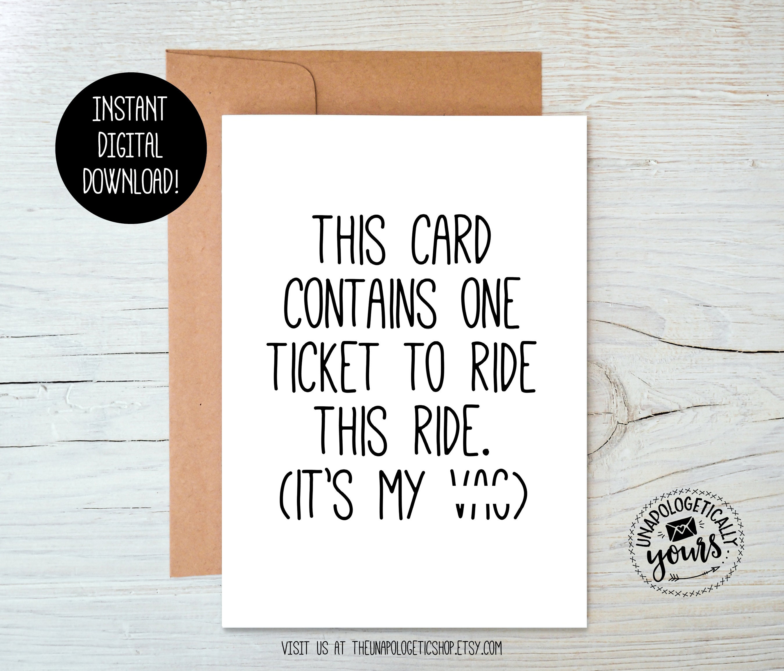 Ticket to Ride Printable Dirty Valentine Love Relationship - Etsy