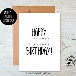 Happy Birthday Printable Funny Birthday Card