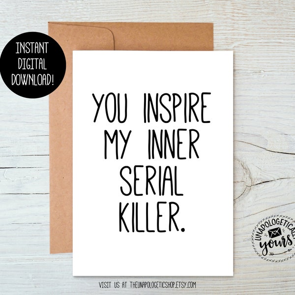 Serial Killer Valentine Printables - Etsy