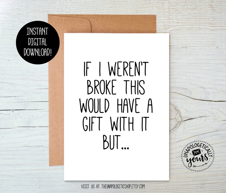 Sarcastic Happy Birthday Printable Funny Birthday Card - Etsy