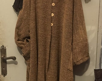 Wool coat cardigan by Vicky Lobstein