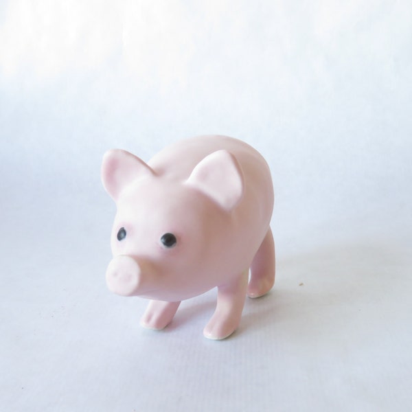 Ceramic pink pig sculpture, Ceramics and Pottery, Home decoration