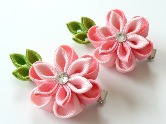 Fabric flower hair clips discount