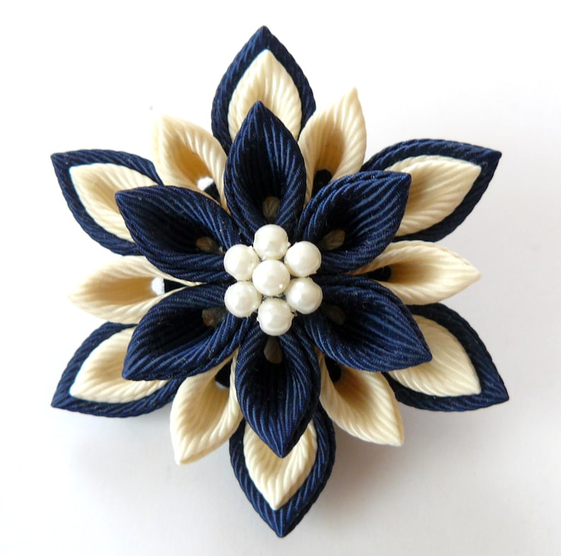 large flower lapel pin