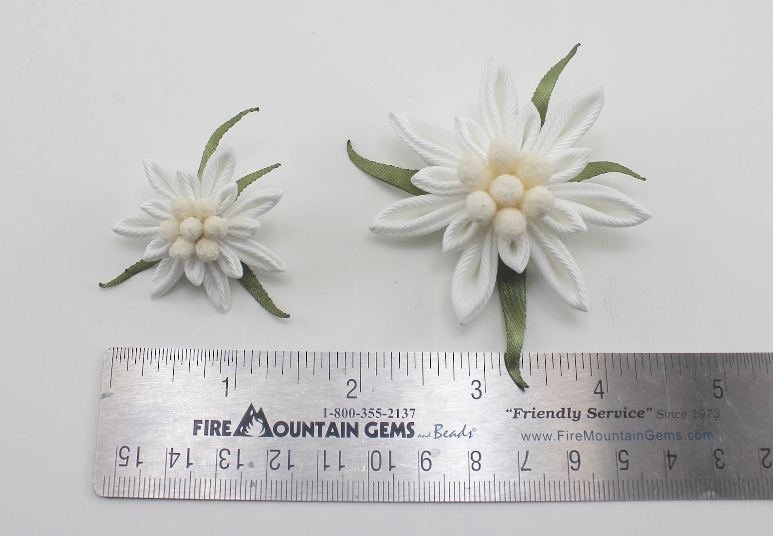 Men's Flower Lapel Pin. Austrian Edelweiss Flower Brooch. Kanzashi