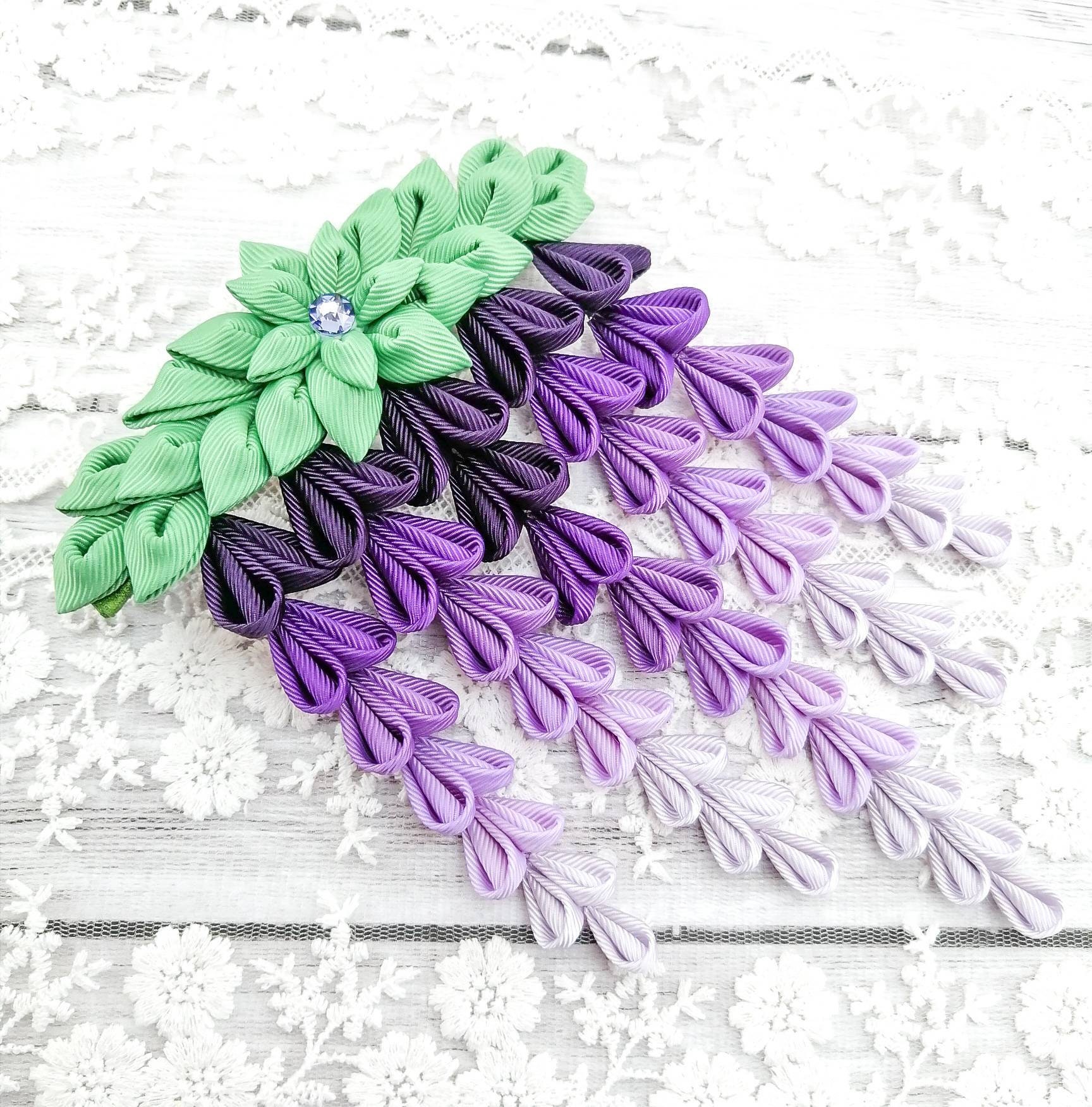 Wisteria Hair Clip/japanese Hair Accessories/oriental Hair Etsy